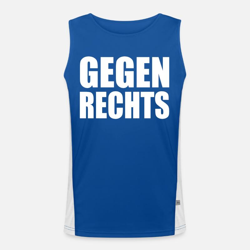 Gegen rechts Funktionelles Kontrast-Tank Top für Männer 