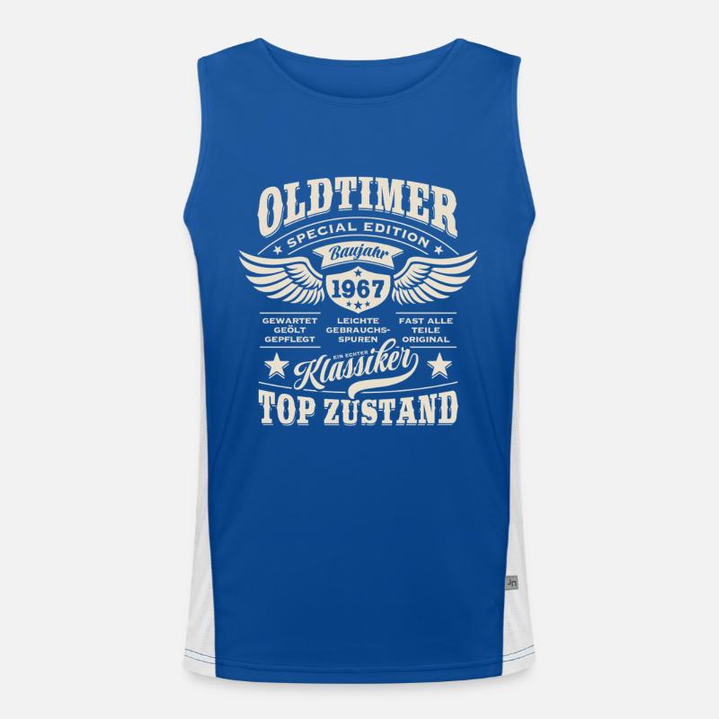 Oldtimer Baujahr 1967 - Geburtstag - Geschenk Funktionelles Kontrast-Tank Top für Männer 
