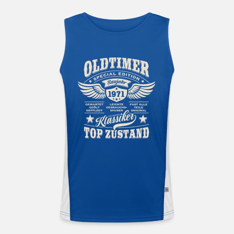 Oldtimer Baujahr 1971 - Geburtstag - Geschenk Funktionelles Kontrast-Tank Top für Männer 