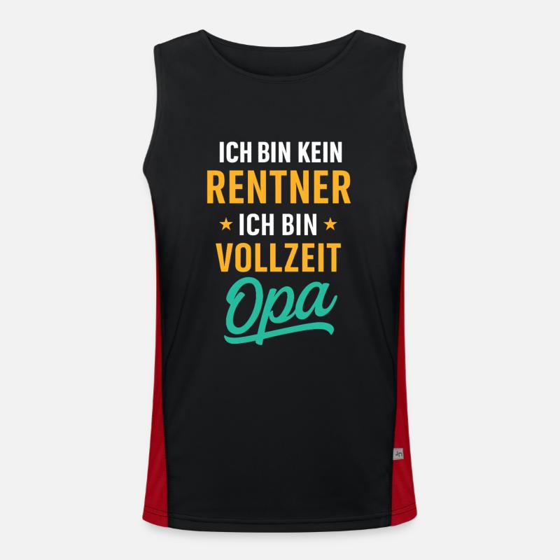 Vollzeit Opa Funktionelles Kontrast-Tank Top für Männer 