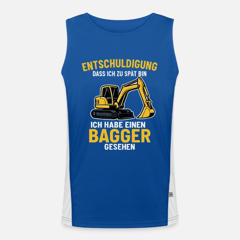 Bagger Spruch Funktionelles Kontrast-Tank Top für Männer 