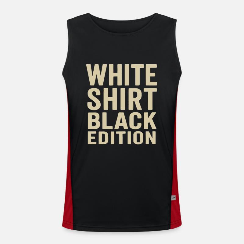 White Shirt Black Edition Funktionelles Kontrast-Tank Top für Männer 