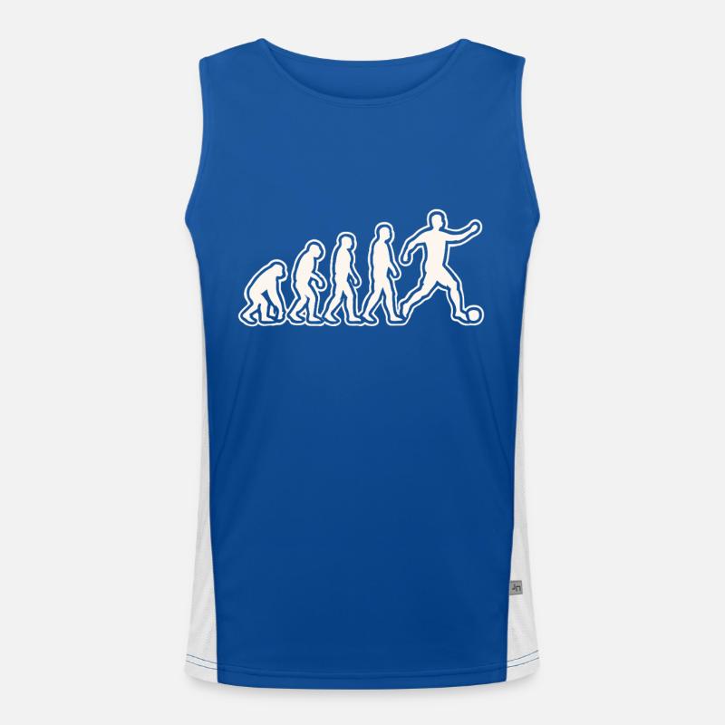 Evolution zum Fußballspieler Funktionelles Kontrast-Tank Top für Männer 