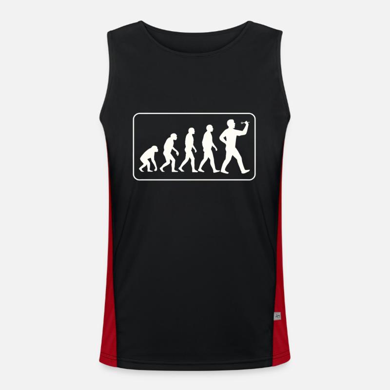 Evolution Dart - Men's Functional Contrast Tank Top  - black/red