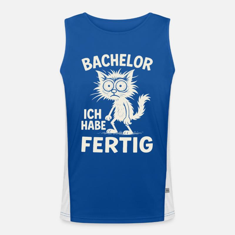 Bachelor Abschluss Absolvent BWL Student Studium Funktionelles Kontrast-Tank Top für Männer 