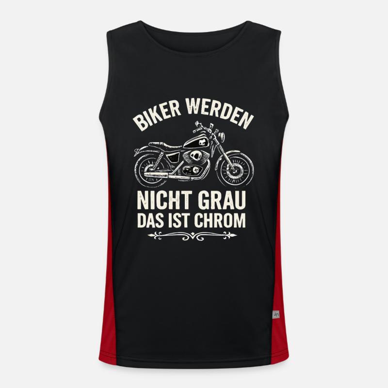 Les motards ne deviennent pas gris - c’est le chrome ! Débardeur respirant contrasté Homme 