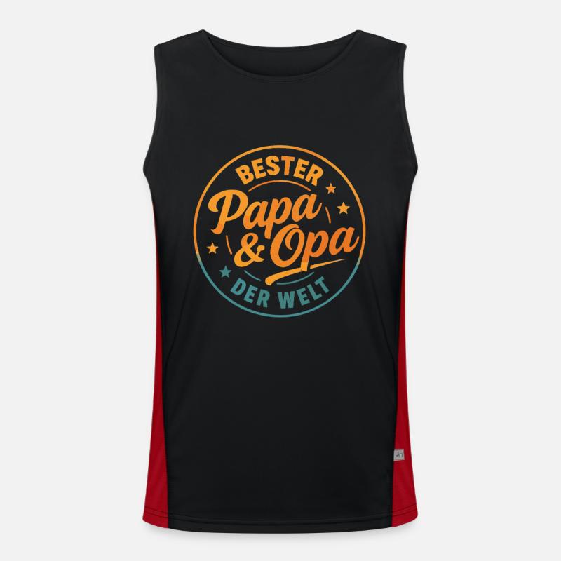 Bester Papa & Opa der Welt – Geschenk Design Funktionelles Kontrast-Tank Top für Männer 
