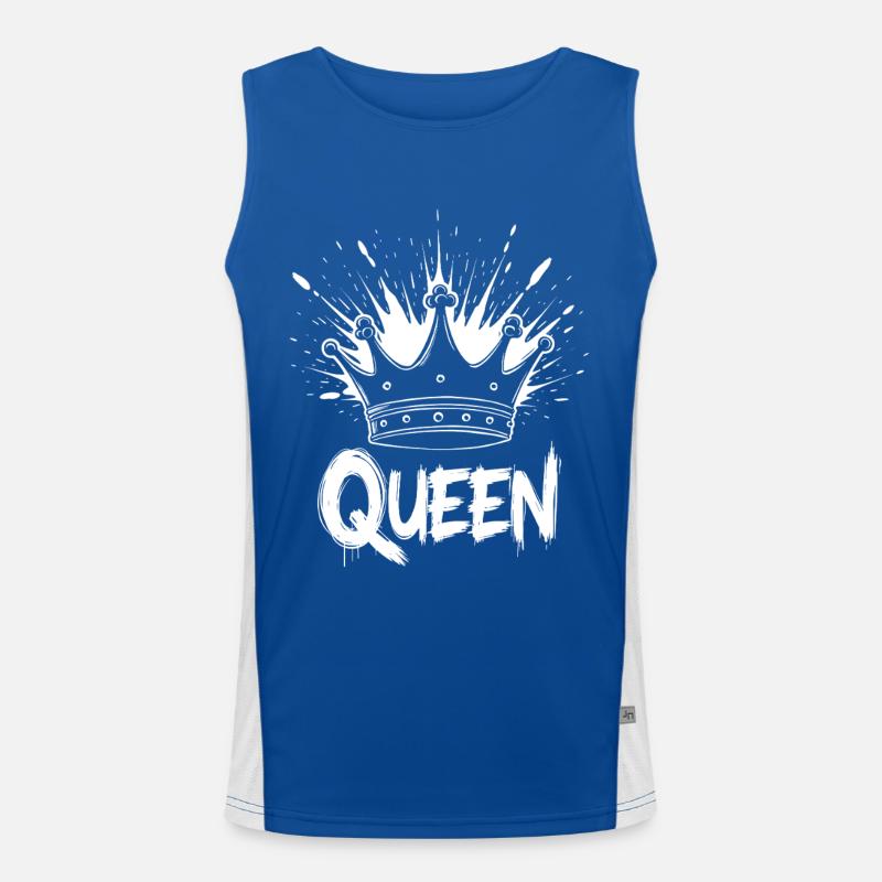Queen Krone Splash Funktionelles Kontrast-Tank Top für Männer 