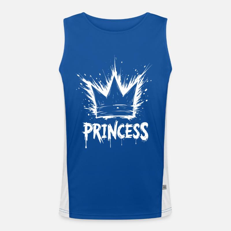 Prinzessin Krone Splash Funktionelles Kontrast-Tank Top für Männer 