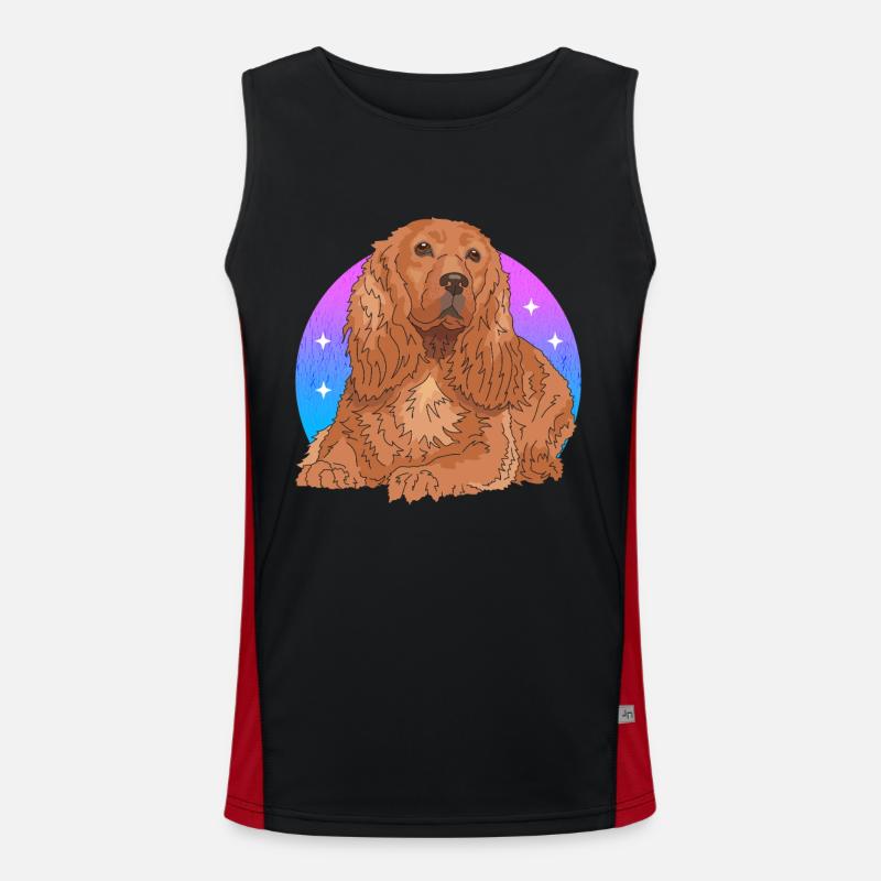 Cocker Spaniel Cocker Spaniel Dog Gifts Men's Functional Contrast Tank Top 