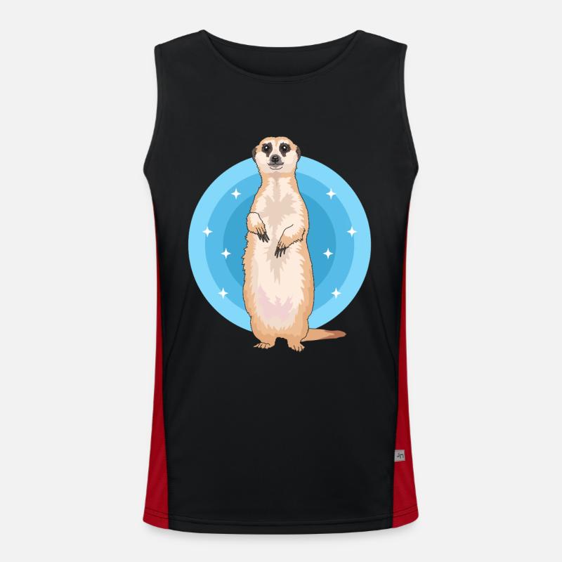 Suricate Mignon Cadeau de suricate Débardeur respirant contrasté Homme 