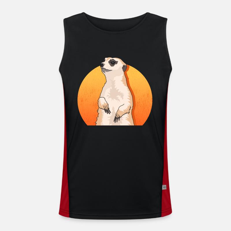 Erdmännchen süßes Erdmännchen Geschenke Funktionelles Kontrast-Tank Top für Männer 