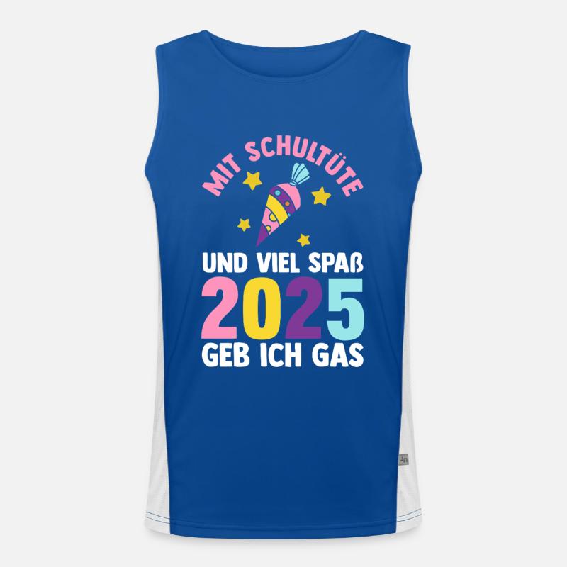 Kita Abschied Erste Klasse Einschulung 2025 Funktionelles Kontrast-Tank Top für Männer 