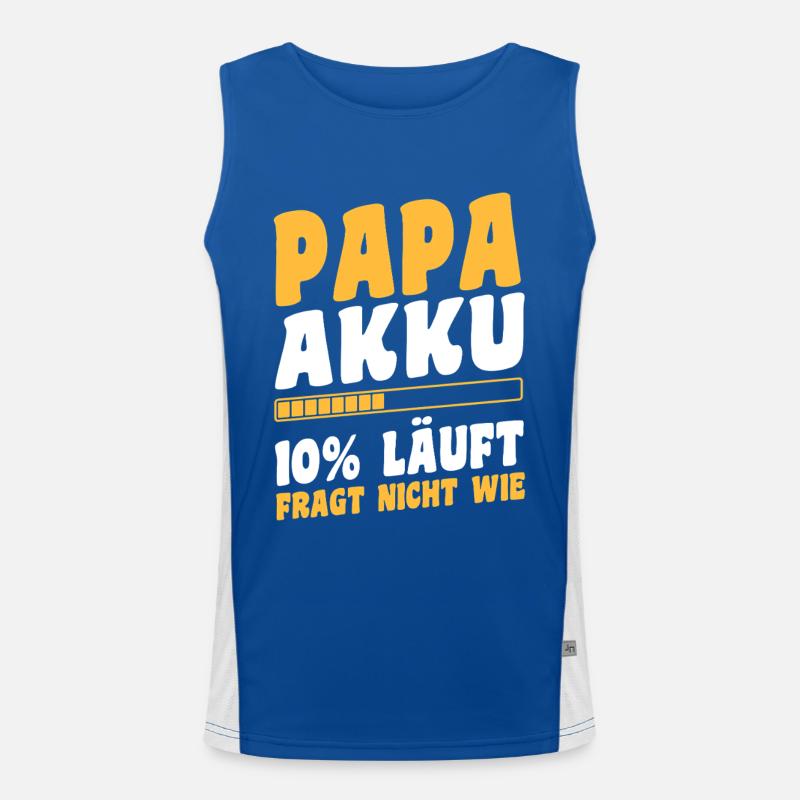 Vater Team Papa Funktionelles Kontrast-Tank Top für Männer 