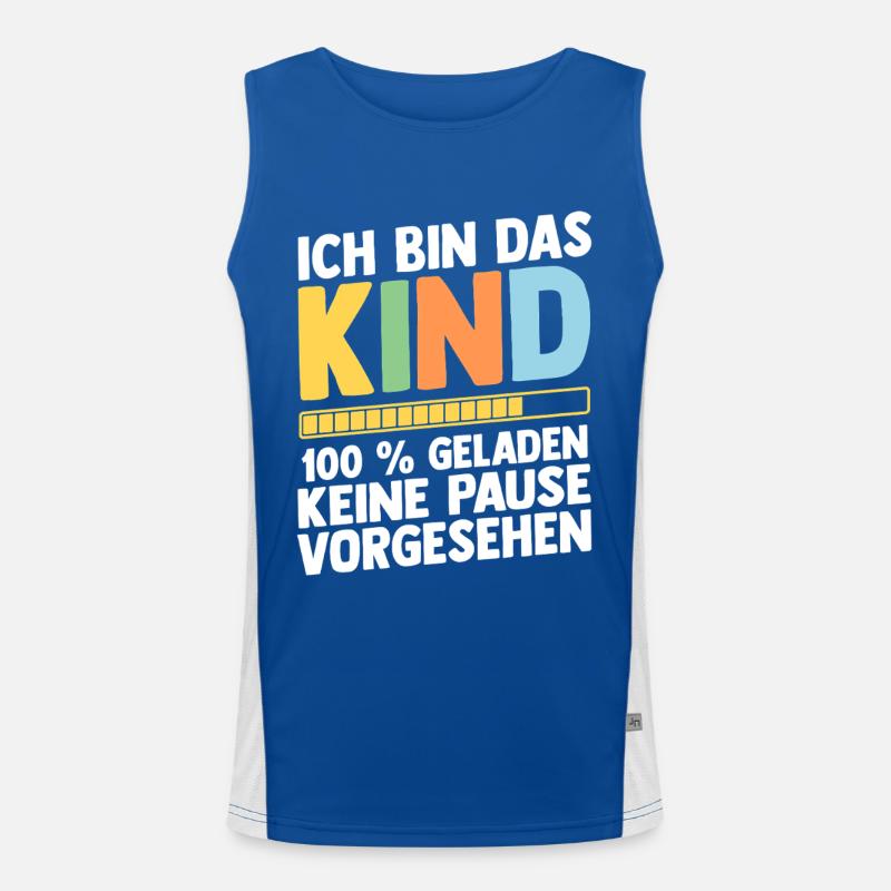 Tochter Sohn Funktionelles Kontrast-Tank Top für Männer 