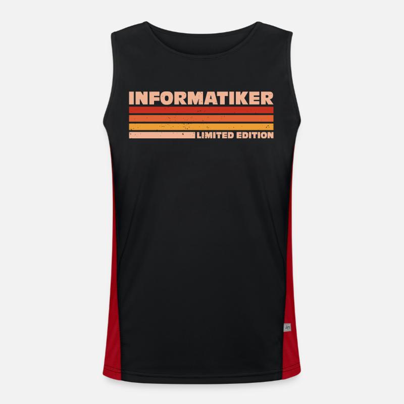 Computer Scientist Computer Science - Men's Functional Contrast Tank Top  - black/red