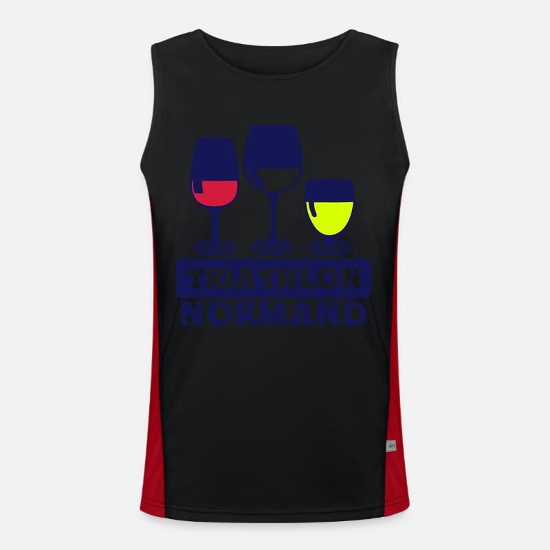 triathlon normand aclool verre apero hum Débardeur respirant contrasté Homme 