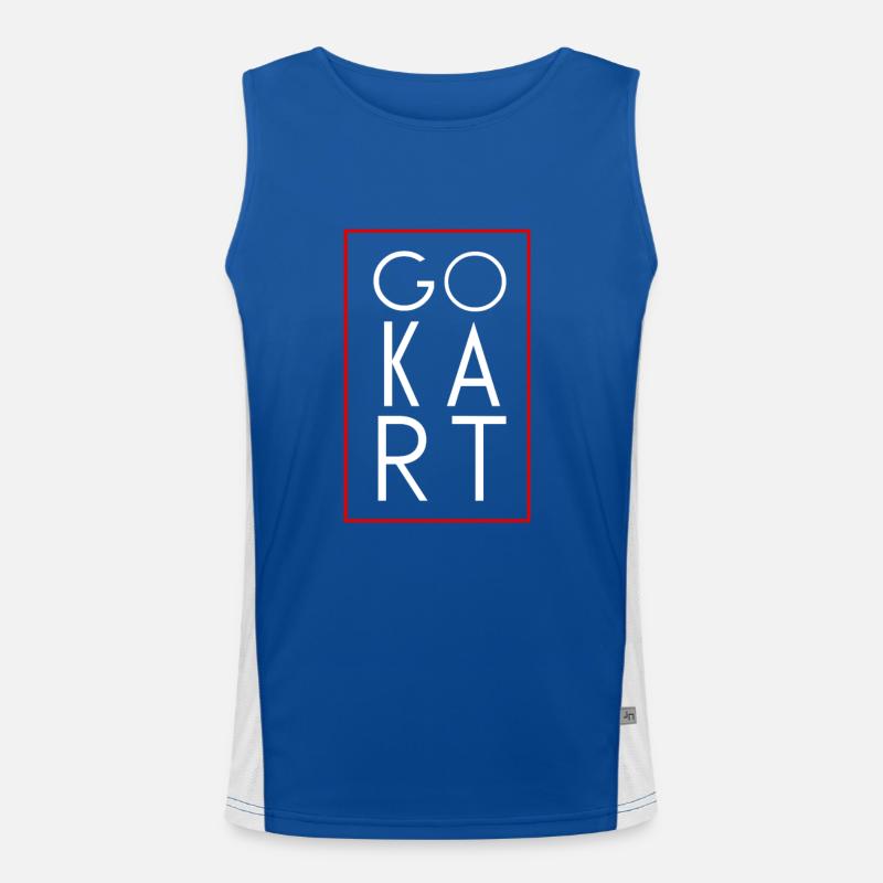 Go Kart Funktionelles Kontrast-Tank Top für Männer 