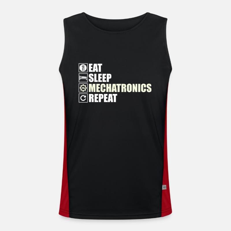Mechatronics Engineer - Men's Functional Contrast Tank Top  - black/red