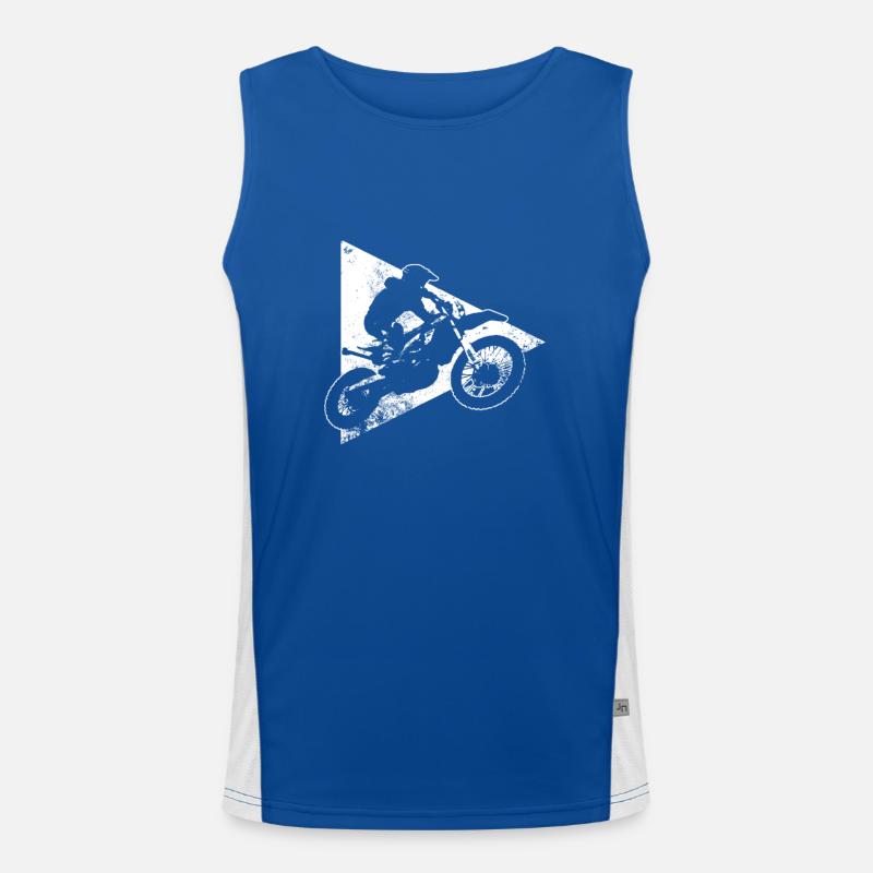 Cross Motorrad Funktionelles Kontrast-Tank Top für Männer 