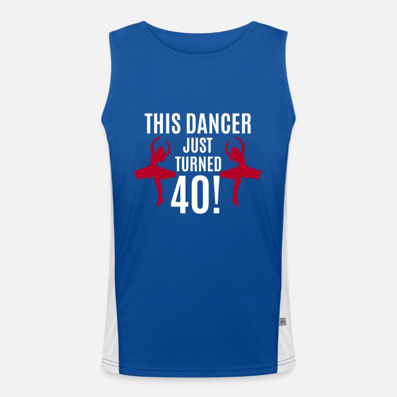 Dancing & 40th Birthday Gift Men's Functional Contrast Tank Top 