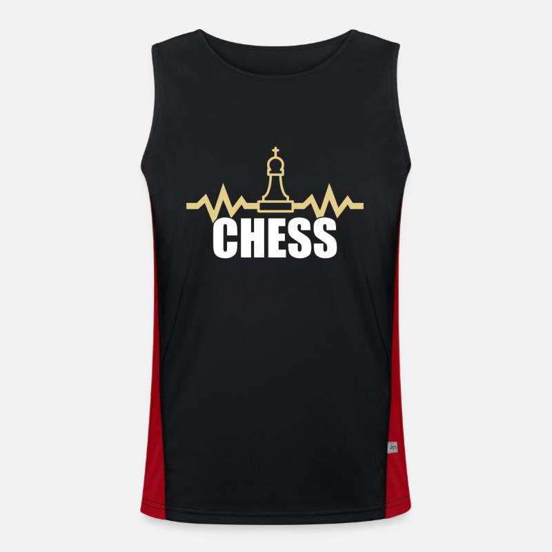 Schach Funktionelles Kontrast-Tank Top für Männer 