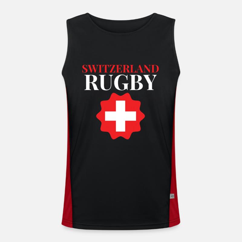 Schweizer Rugby Shirt Funktionelles Kontrast-Tank Top für Männer 