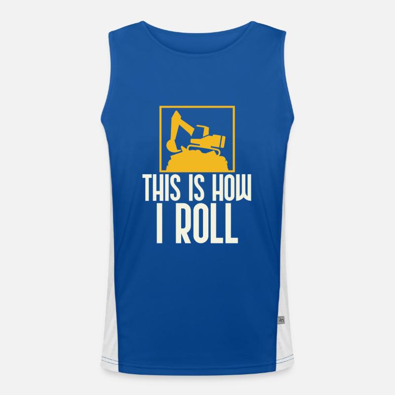 Bagger T-Shirt & Geschenkidee Baggerfahrer Funktionelles Kontrast-Tank Top für Männer 