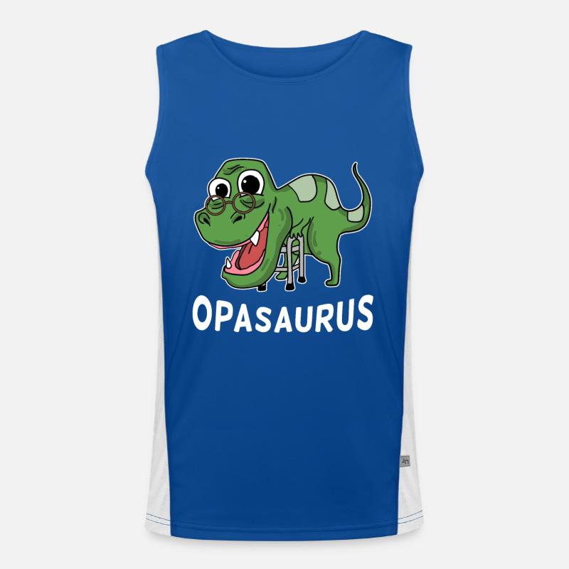 Grandpasaurus Opasaurus Opa Dinosaurier Geschenk Funktionelles Kontrast-Tank Top für Männer 