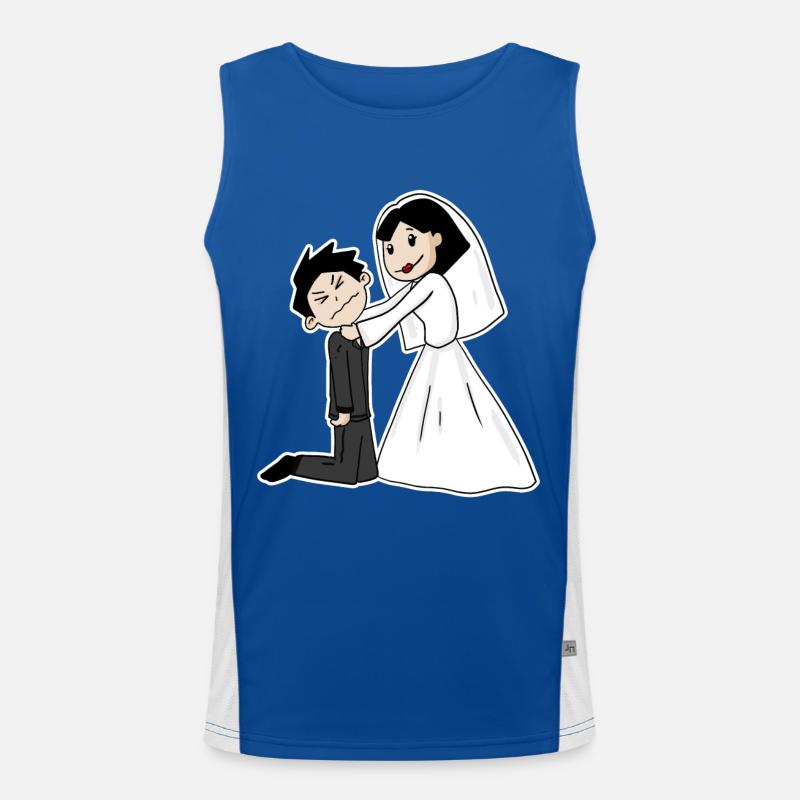 Verheiratet lustig Funktionelles Kontrast-Tank Top für Männer 