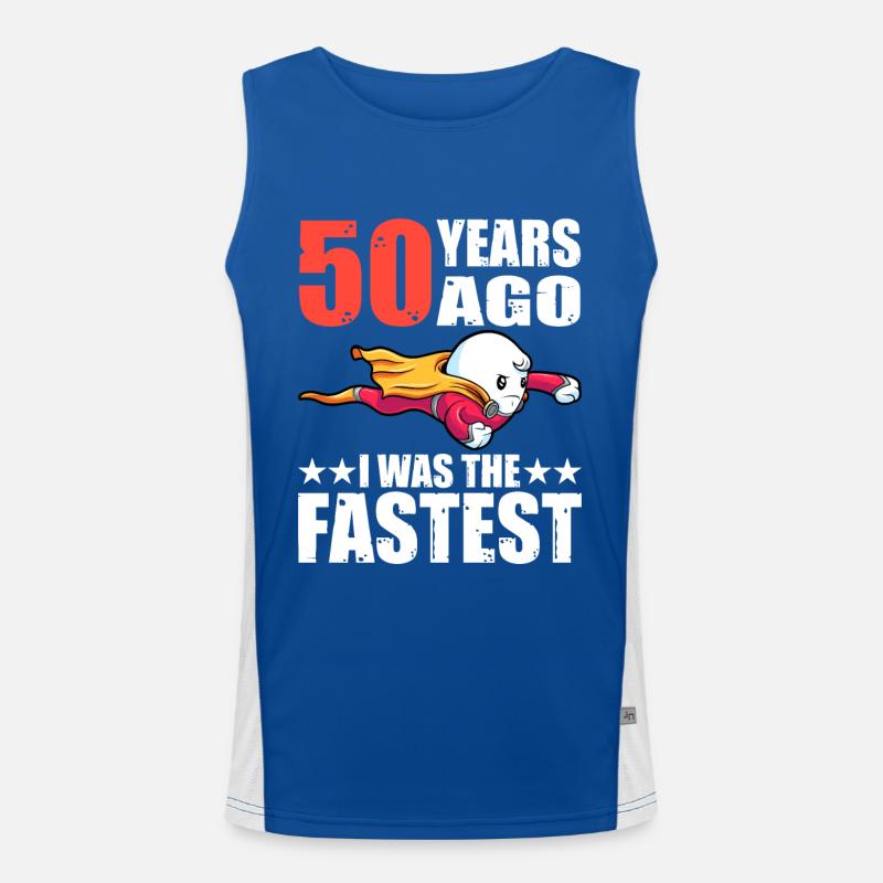 50 ans que j’étais le 50e anniversaire le plus rapide Débardeur respirant contrasté Homme 