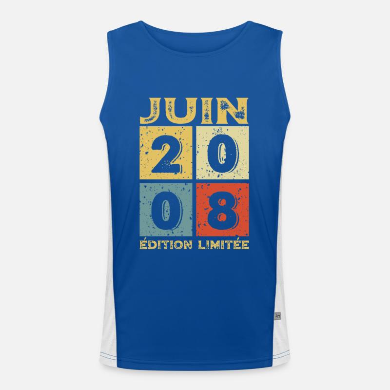Cadeau D'anniversaire Juin 2008 Édition Limitée Débardeur respirant contrasté Homme 