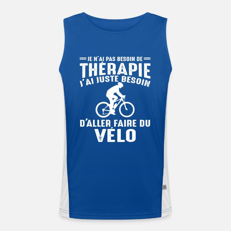 Ma Thérapie C'est Mon Vélo Débardeur respirant contrasté Homme 