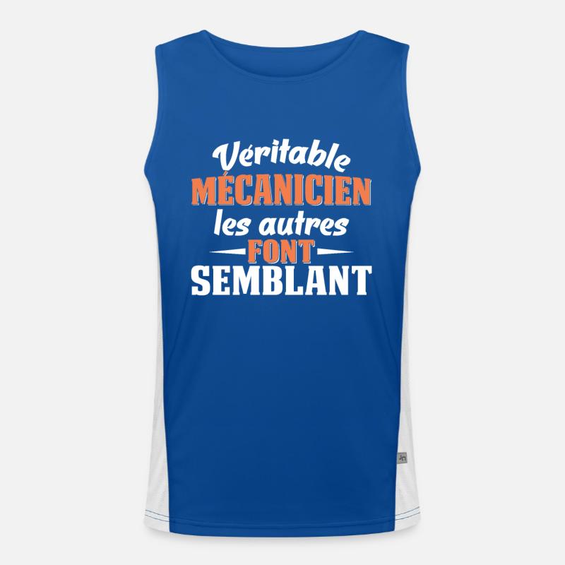 Echte Mechanik Andere geben vor Funktionelles Kontrast-Tank Top für Männer 