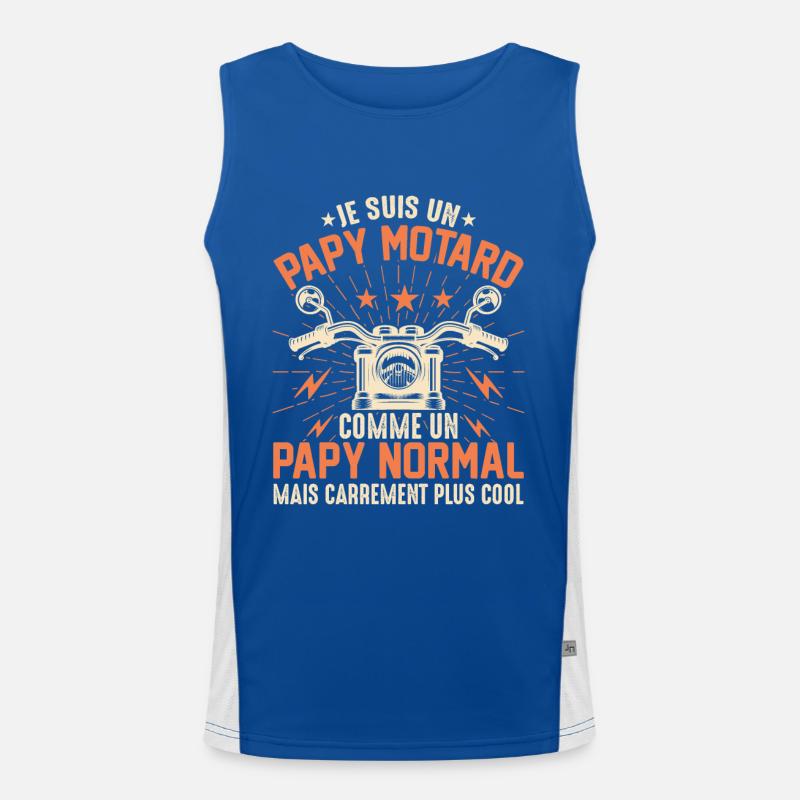 Ich bin ein sehr cooler Biker-Opa Funktionelles Kontrast-Tank Top für Männer 