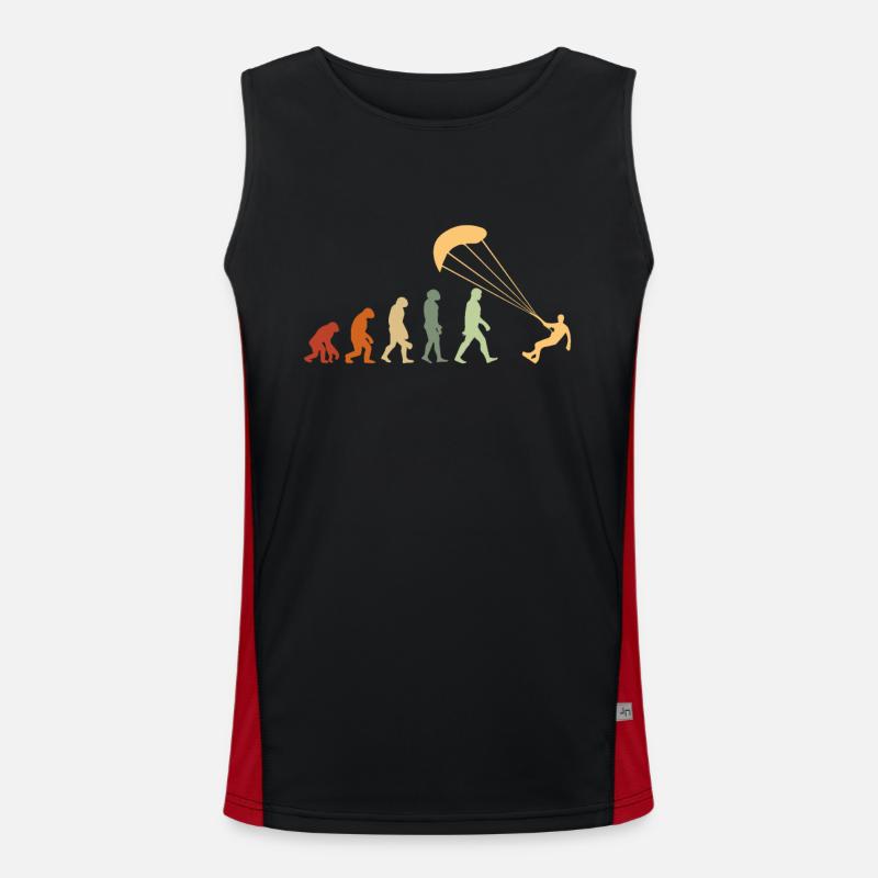 Evolution des Drachens Funktionelles Kontrast-Tank Top für Männer 