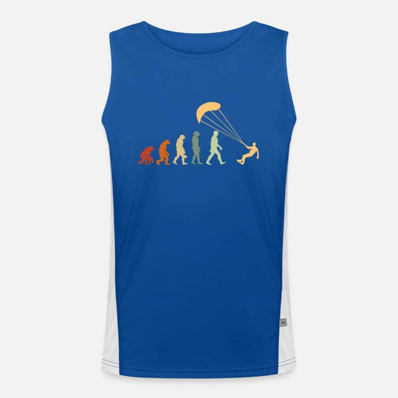 Evolution des Drachens Funktionelles Kontrast-Tank Top für Männer 