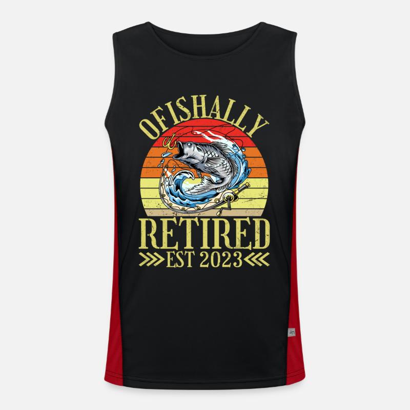 Ofishally Retired est 2023 No more My problem Men's Functional Contrast Tank Top 