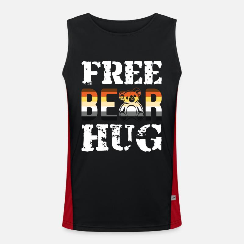 Free bear Hugs / LGBTQ, CSD, Gay Pride Funktionelles Kontrast-Tank Top für Männer 