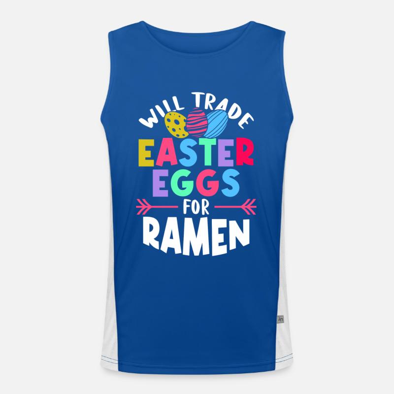 Swap Easter eggs for ramen | Ramen Lover | Men's Functional Contrast Tank Top 