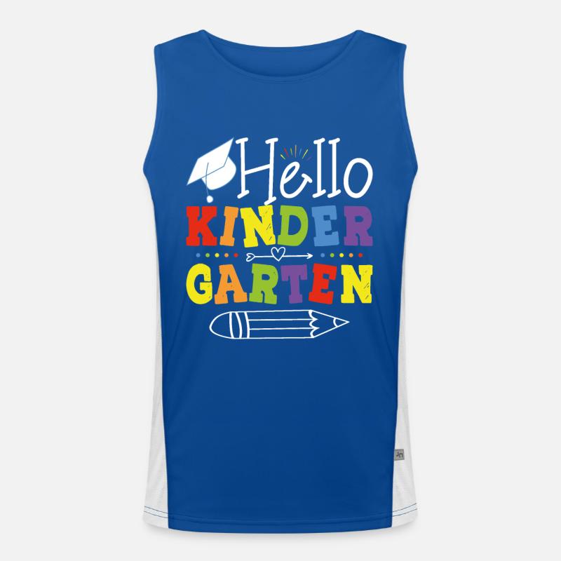 Hello Kindergarten Men's Functional Contrast Tank Top 