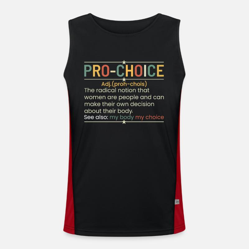 A Funny Definition Of Pro-Choice Men's Functional Contrast Tank Top 