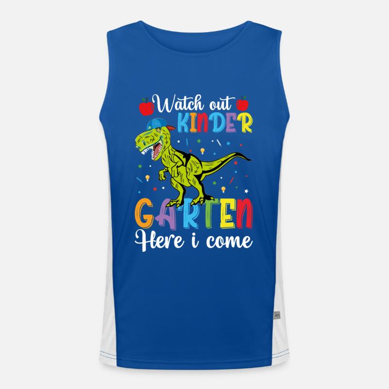 Attention I arrive from kindergarten Men's Functional Contrast Tank Top 
