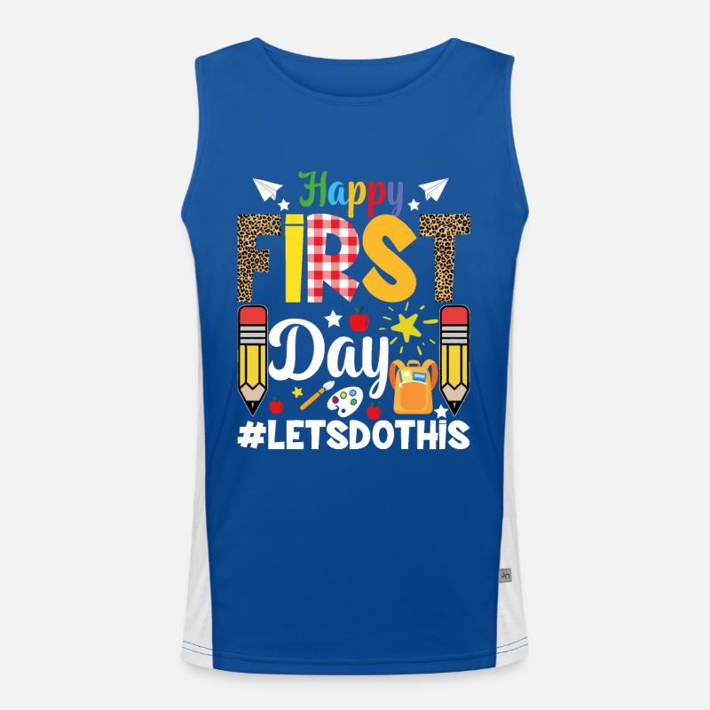 Hallo Kindergarten Funktionelles Kontrast-Tank Top für Männer 