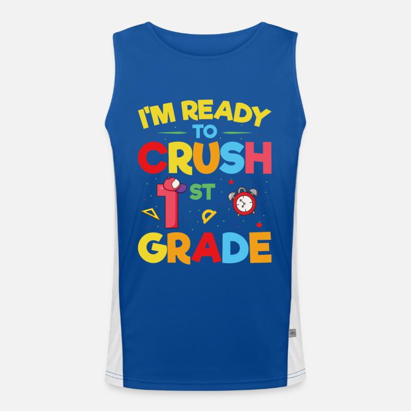 Ich bin bereit, das 1. Jahr zu zerquetschen Funktionelles Kontrast-Tank Top für Männer 