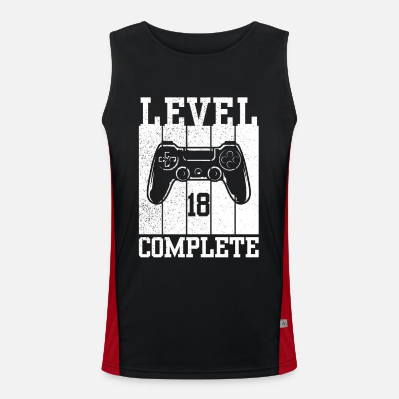 Level 18 abgeschlossen Funktionelles Kontrast-Tank Top für Männer 