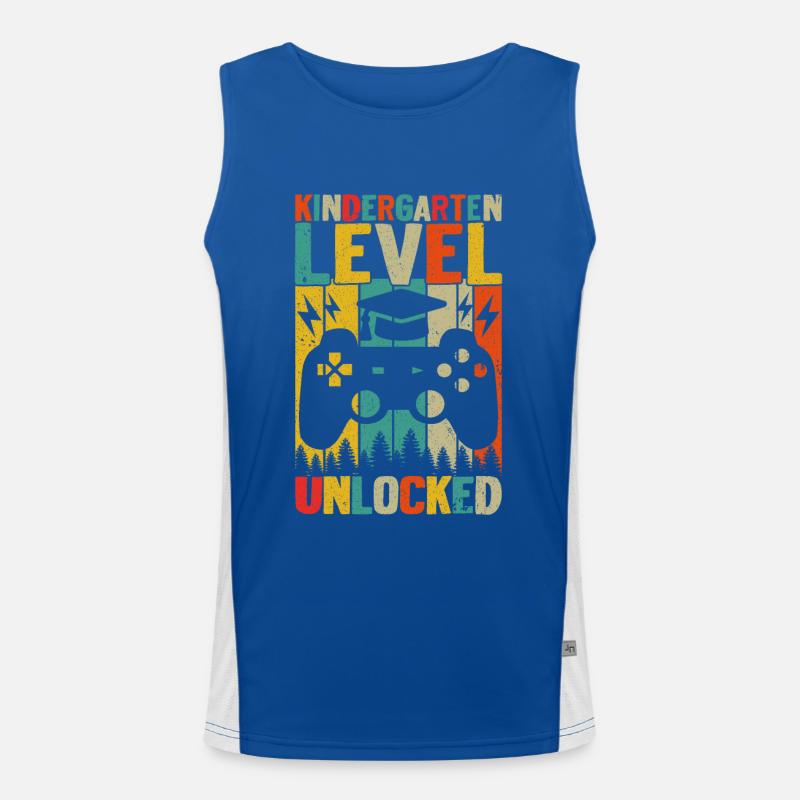 Kindergartenstufe freigeschaltet Funktionelles Kontrast-Tank Top für Männer 