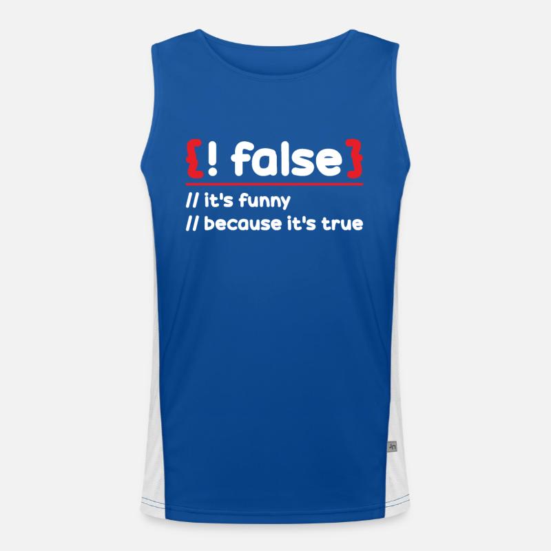 Programmierer Programmierung Software Coding Encoder Funktionelles Kontrast-Tank Top für Männer 