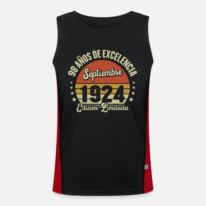 98 Ans D'excellence Septembre 1924 Édition Limitée Débardeur respirant contrasté Homme 