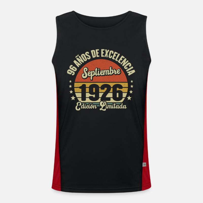 96 Ans D'excellence Septembre 1926 Édition Limitée Débardeur respirant contrasté Homme 